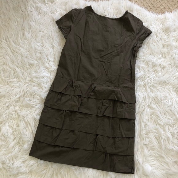 💚GUC💚 J. CREW olive Carly Dress ~ Size 4 - Picture 6 of 6
